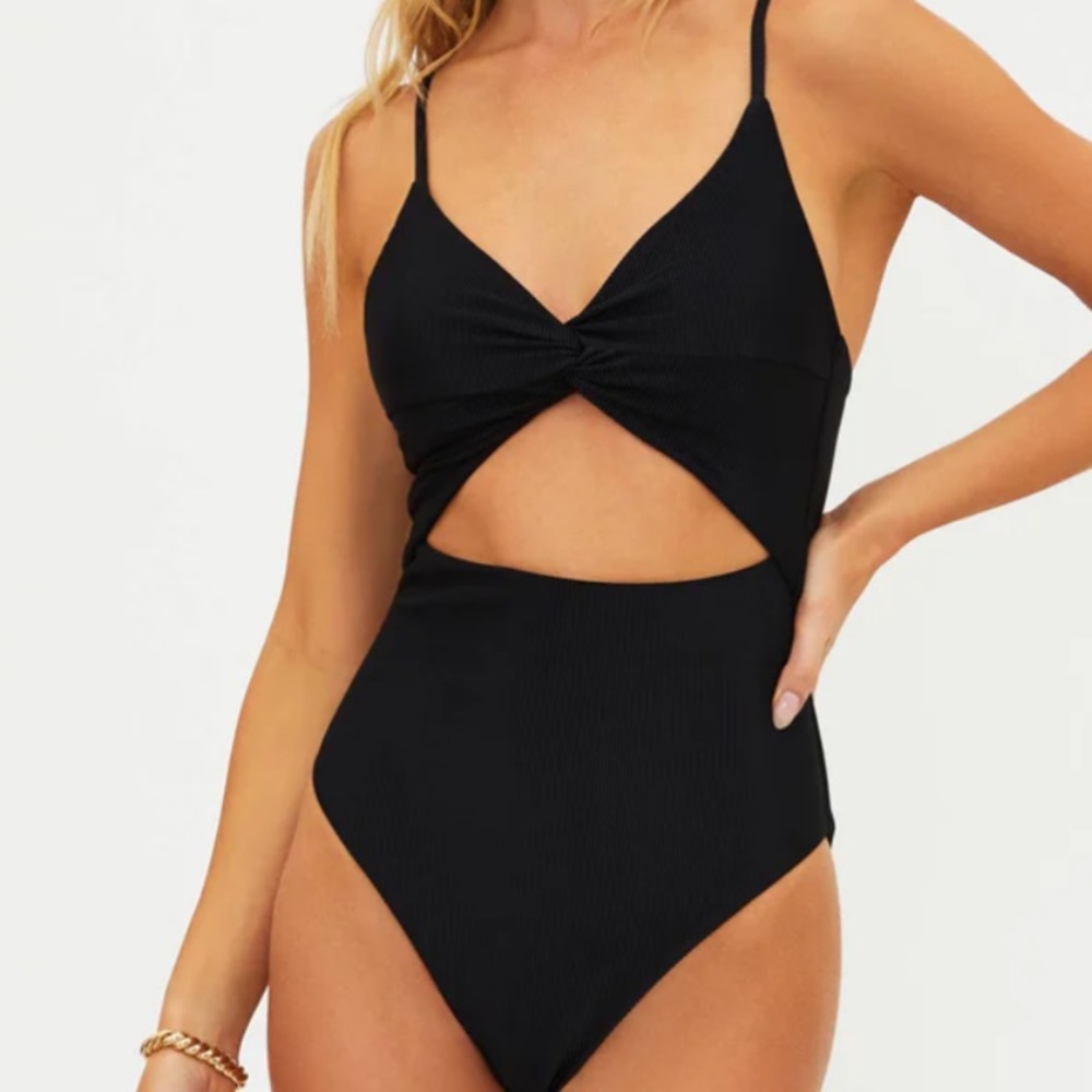 Beach Riot Black Annalisa Swimsuit NWOT